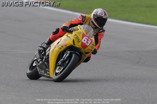 2009-09-26 Imola 0198 Rivazza - Superstock 1000 - Free Practice - Per Bjork - Honda CBR1000RR